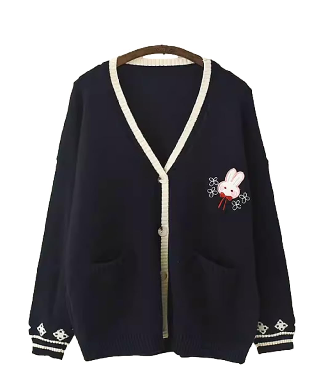 GK-O Mori Girl Kawaii Rabbit Japan JK Uniform Knit Cardigan Sweater Girl School Cosplay Sweater