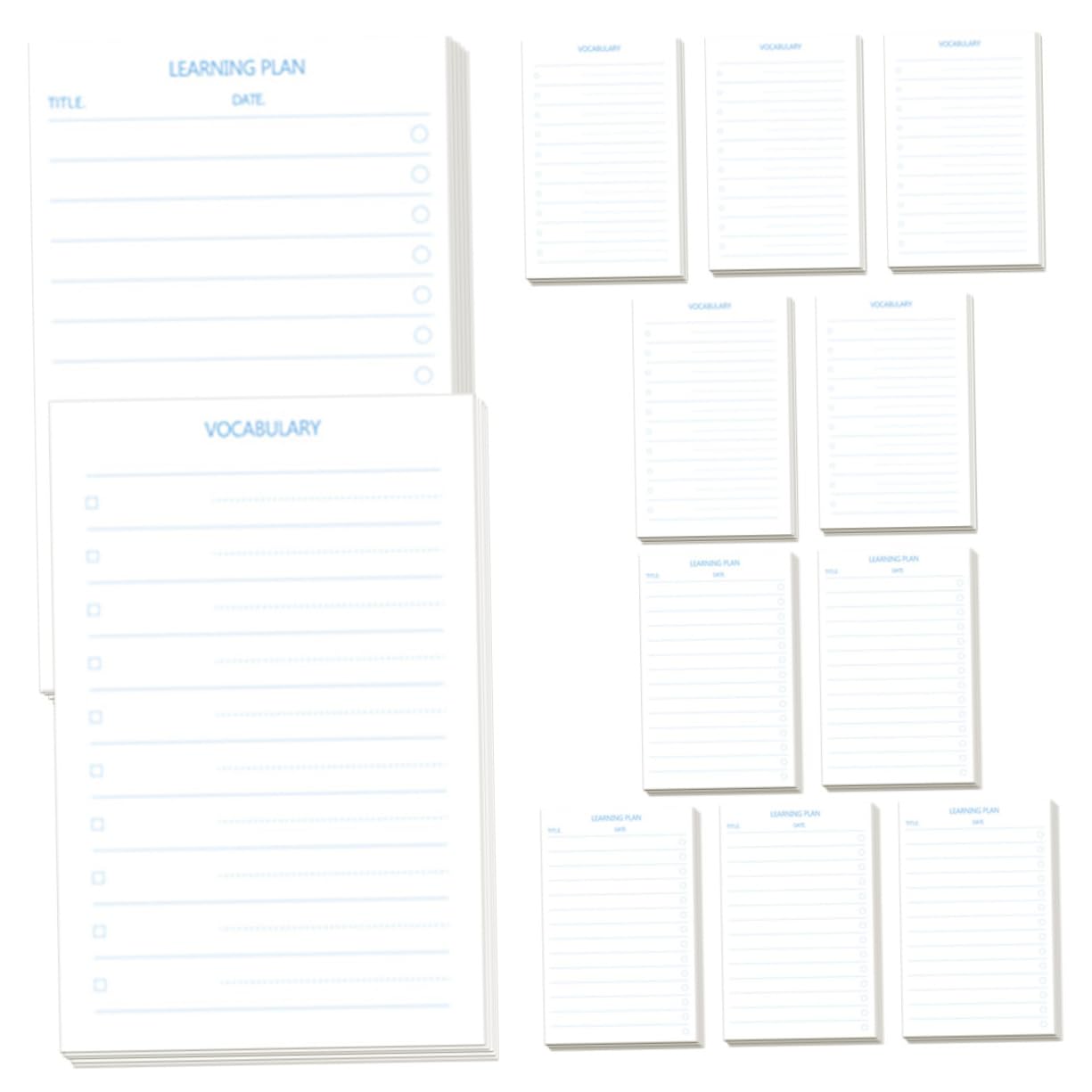 EXCEART 3pièces Carnets De Notes Avec Onglets Pour Étudiants De Cahiers De Planification Liste De Tâches Bloc-notes De Poche Pratiques Pour École Et Mémos