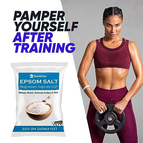 BEST MILEGA Epsom Salt For Pain Relief Epsom Salt For Foot Epsom Salt For Bath Epsom Salts For Feet Pain For Muscle Relief, Relieves Aches & Pain Epsom Bath Salt Crystal and... - Image 5