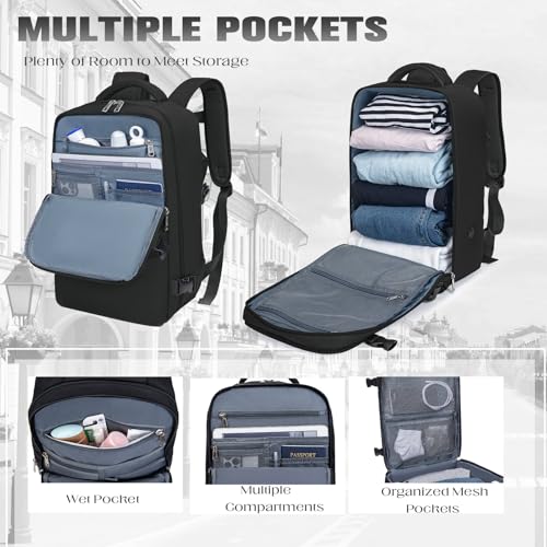 Xkdoai Handgepäck 40x20x25 für Ryanair, Flugzeug Reiserucksack Underseat Carry On Luggage Reisetasche Backpacker Rucksack Cabin Bag für Frauen Männer