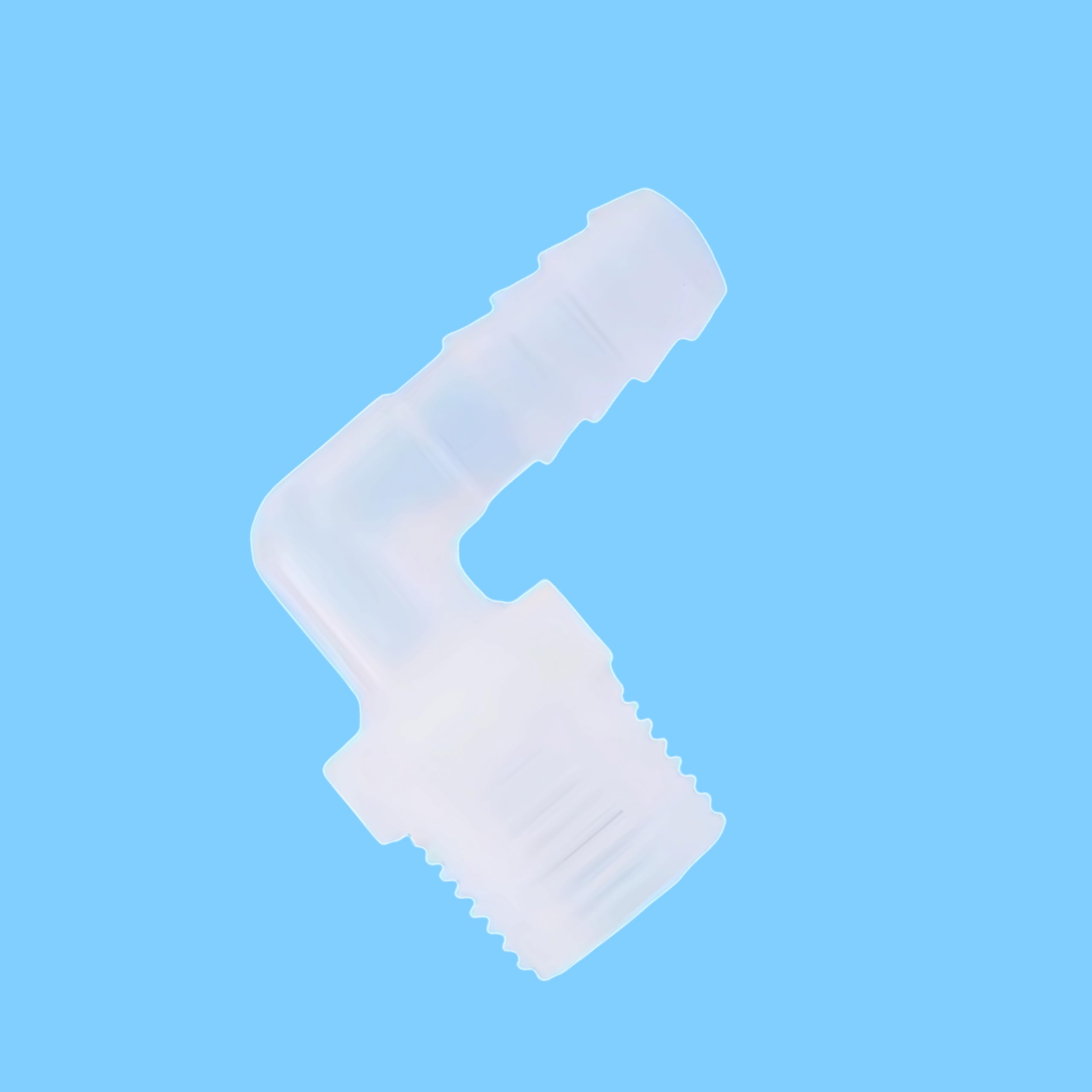 Reusableplastic Hose Barb Fitting - 1/2G Male Thread to 12.7mm Barbed Connector 100PC Pack(5/16inch 3/8G L-Type)