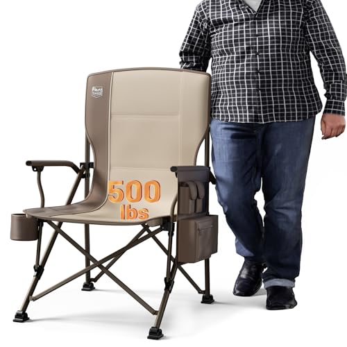 TIMBER RIDGE Oversized Folding Camping Chair High Back Heavy Duty