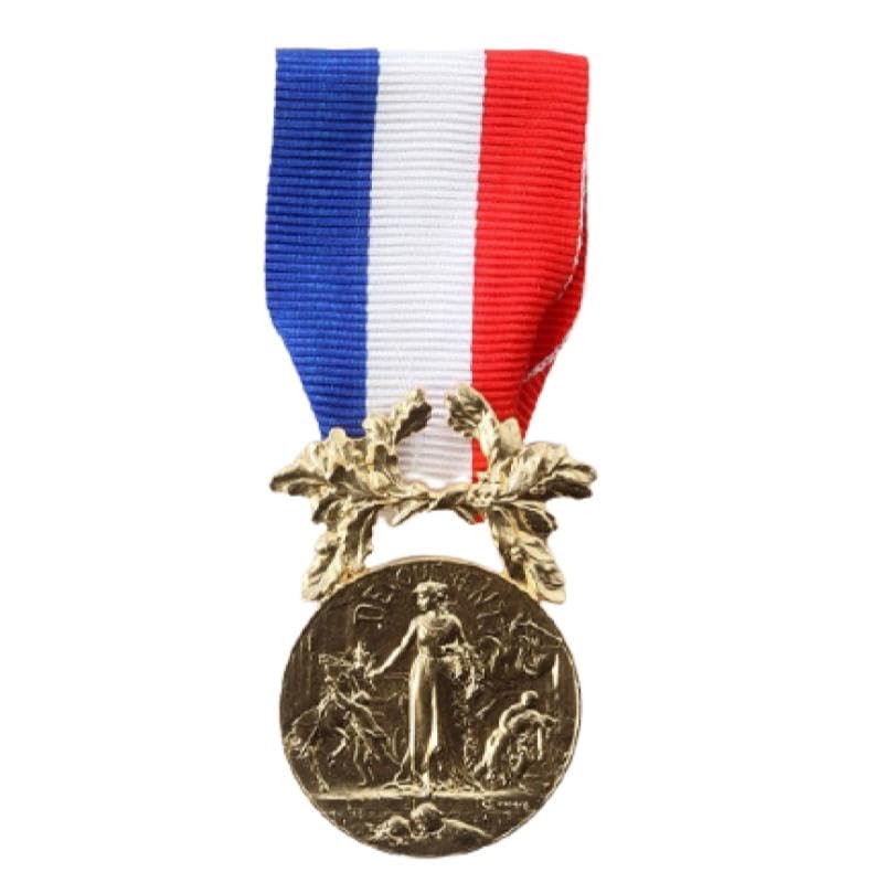 Médaille Courage et Dévouement en bronze ordonnance pour sapeurs-pompiers