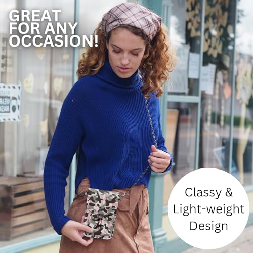 Cell Phone Purse Colorado (Grey Camo) - Touch Screen Women’s Crossbody Handbags With Chain Shoulder Strap - Cell Phone Holder & Crossbody Purse for Concert, Stadium Events & Sports3