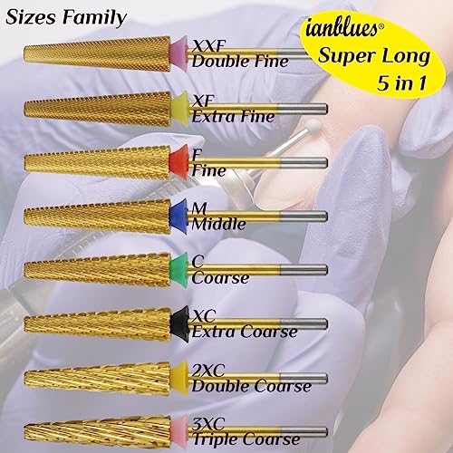 5 en 1 Broca para Taladro de Uñas Super Larga miniatura 7