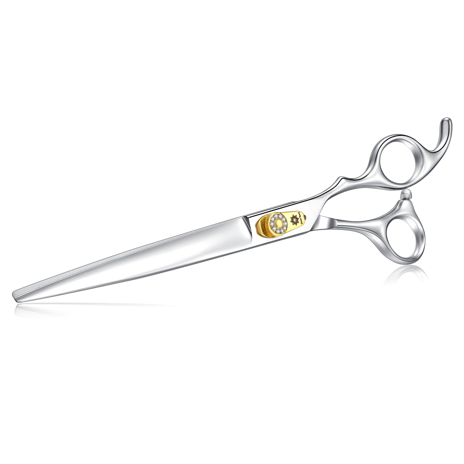 Dream Reach 8 Inch Ergonomic Dog Scissors, 440C Stainless Steel, Professional Pet Grooming Scissors with Adjustable Screw