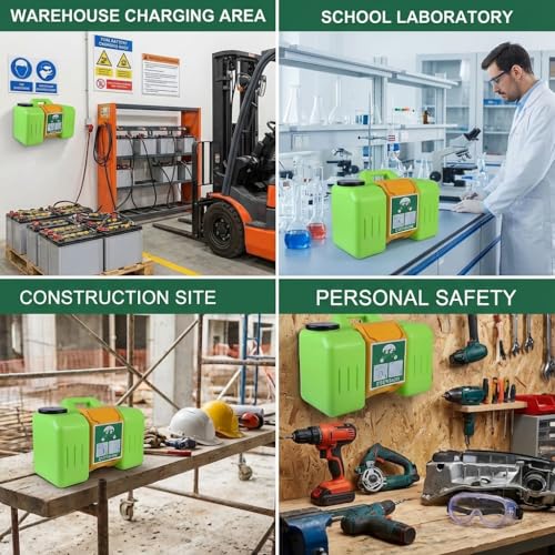 Image of 9Gallon Portable Eyewash Station Units - OSHA Approved Emergency Eye Wash Stations Wall Mounted,First Aid,Lasting for 15 Minutes