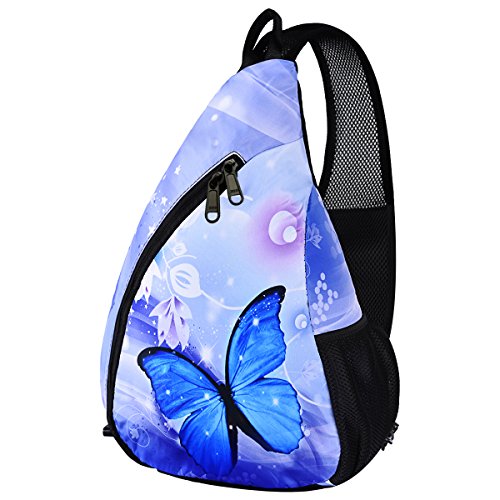 iColor Sling Bag Print Chest Shoulder Backpack Crossbody Pack Rucksack For Hiking Beach