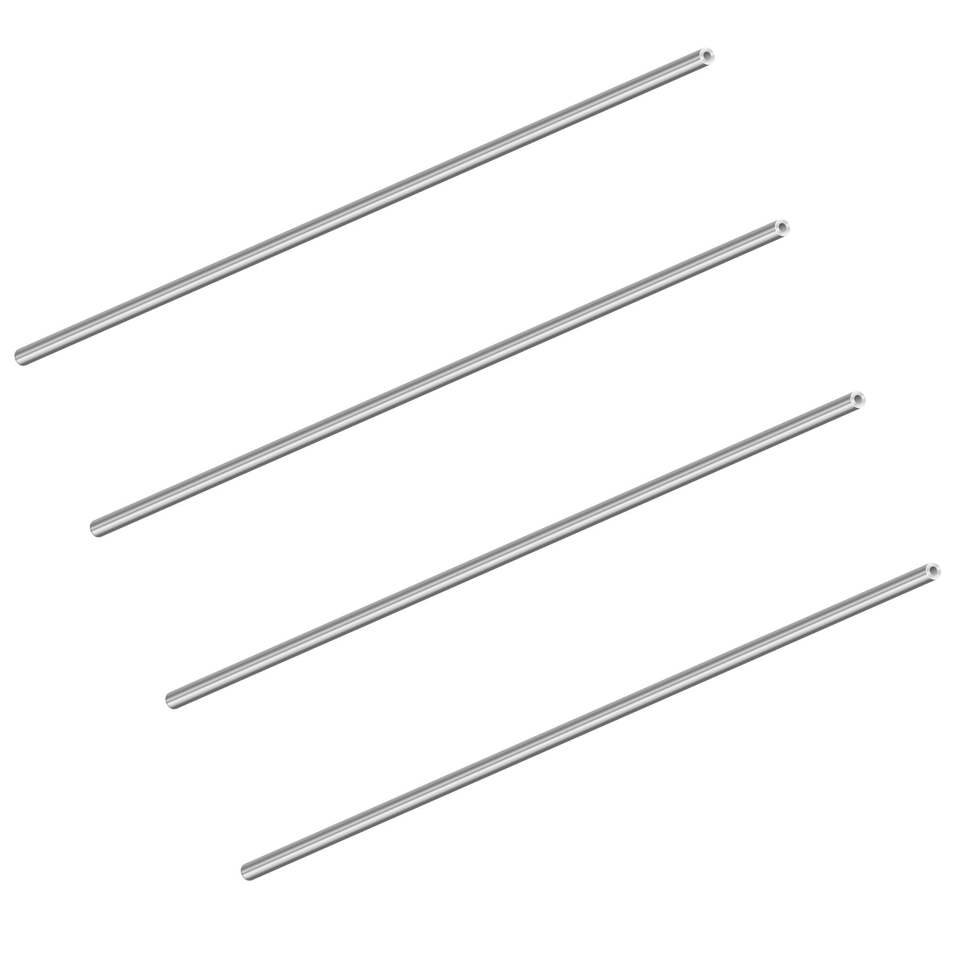 304 Stainless Steel Tube, 304 Stainless Tubes 2-13mm OD x 0.5-1mm Wall 200mm 4 Pack(2mm x 0.5mm x 200mm)