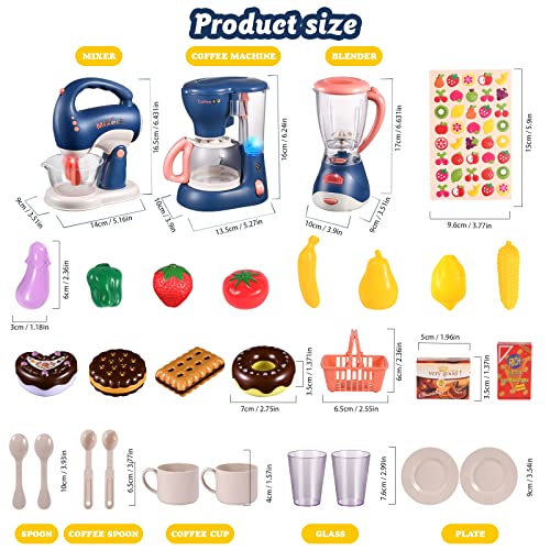 Hadooqn YH188-7 Kitchen Appliances Toy For Kids,Kitchen Toys For Kids Ages 3-5, Blender,Coffee Maker And Mixer thumb #6