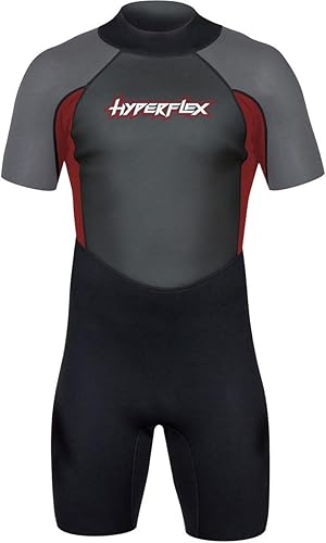 Miniatura 5 de HYPERFLEX Traje de neopreno corto de 0.098in para hombre y mujer, para surf, deportes acuáticos, buceo, esnórquel, cómodo, flexible, ajuste