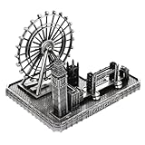 DECHOUS Retro City Metal London Eye Big Ben Tower Bridge UK Building Statue Big Ben Souvenir Statue Figurine for Desktop Living Room Home Decor, Bronze