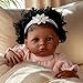 BABESIDE Black Baby Dolls, 20 Inch Realistic Cute Soft Body Baby Doll Real Life Baby Dolls with Accessories for 3+ Year Old Girls Gifts, Pretend Play, Collection