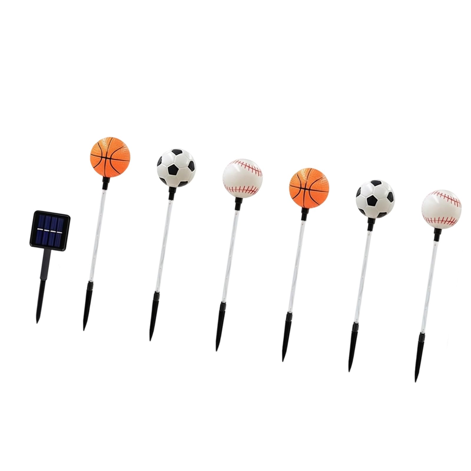 Kaeltsyn Decorative Walkway Light Football/Basketball/Baseball Shape Solar Trail Light for Lawns and Driveway Easy Installation Solar Landscape Lights