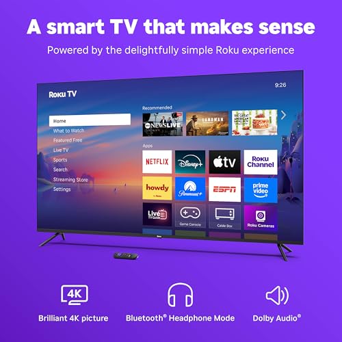 Image of Roku Smart TV - 75-Inch Select Series, 4K HDR TV - RokuTV with Enhanced Voice Remote - Flat Screen LED Television with Wi-Fi for Streaming Live Local News, Sports, Family Entertainment