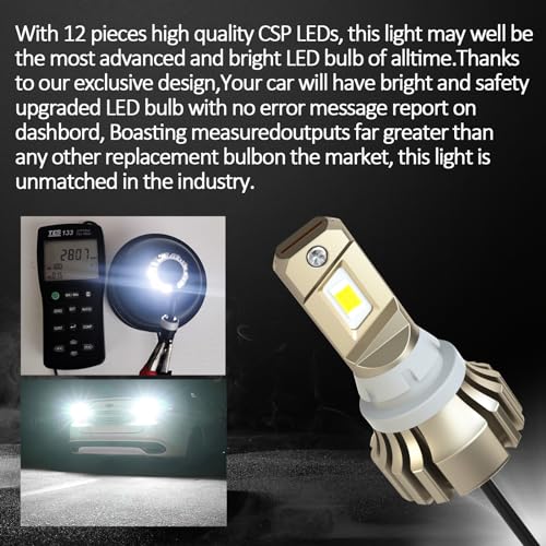 Bestview 912 921 LED Bulb para Luz Reversa de Respaldo 6500K Blanco miniatura 6