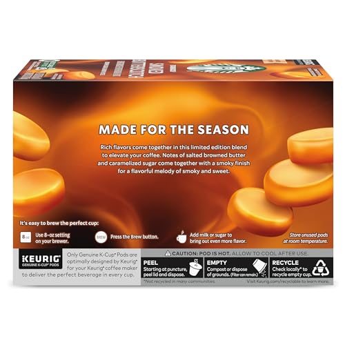 Starbucks K-Cup Coffee Pods, Smoked Butterscotch Flavored Coffee for Keurig Brewers, 100% Arabica, Limited Edition, 1 Box (10 Pods) - image 9