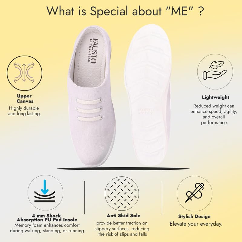 Image of FAUSTO Men's Back Open Slip On Shoes for Casual Outfit|Evening|Outdoor|Daily|Fashion|Trending|Lightweight and Comfort with TPR Sole Flexiblity