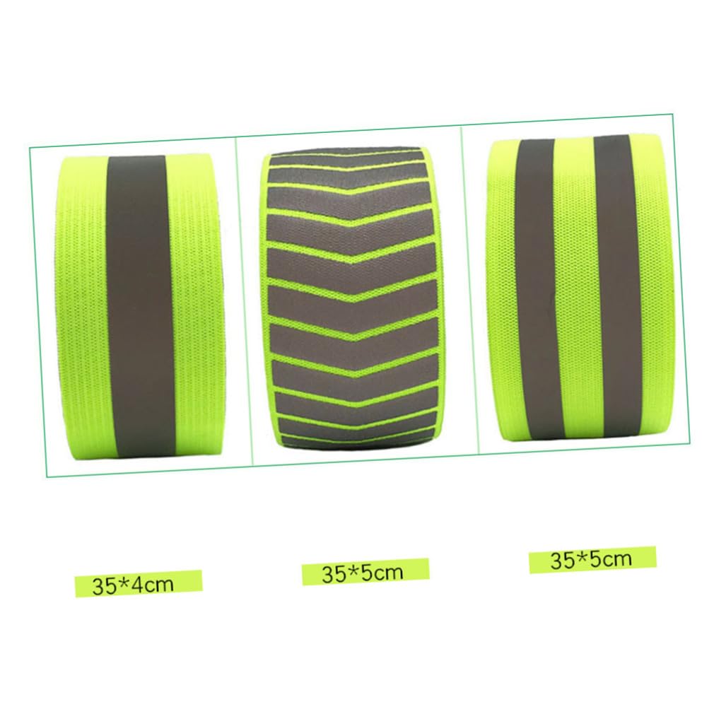 TOYANDONA Brazalete Reflectante Fluorescente Bandas Corredores Visibilidad Cinturón De Correr Deporte Pulseras Reflectantes Pulseras De Seguridad Green