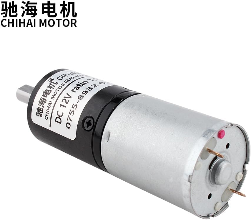 ChiHai Motor CHP-24GP-370 24 mm DC12V 24V with 18mm Shaft Mmini Dc Gear 370 Gigh Speed Planetary Motor for Robot - (Speed(RPM): DC24V i5 1150rpm, Voltage(V): Package B)