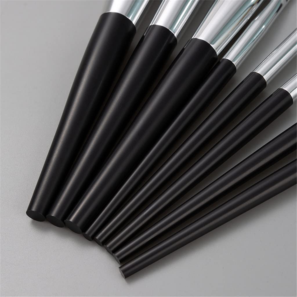 Juego de 8 brochas de Maquillaje de Pelo sintético, para Base, Polvos, resaltador, Maquillaje Facial, Herramienta para Mezclar Sombras de Ojos