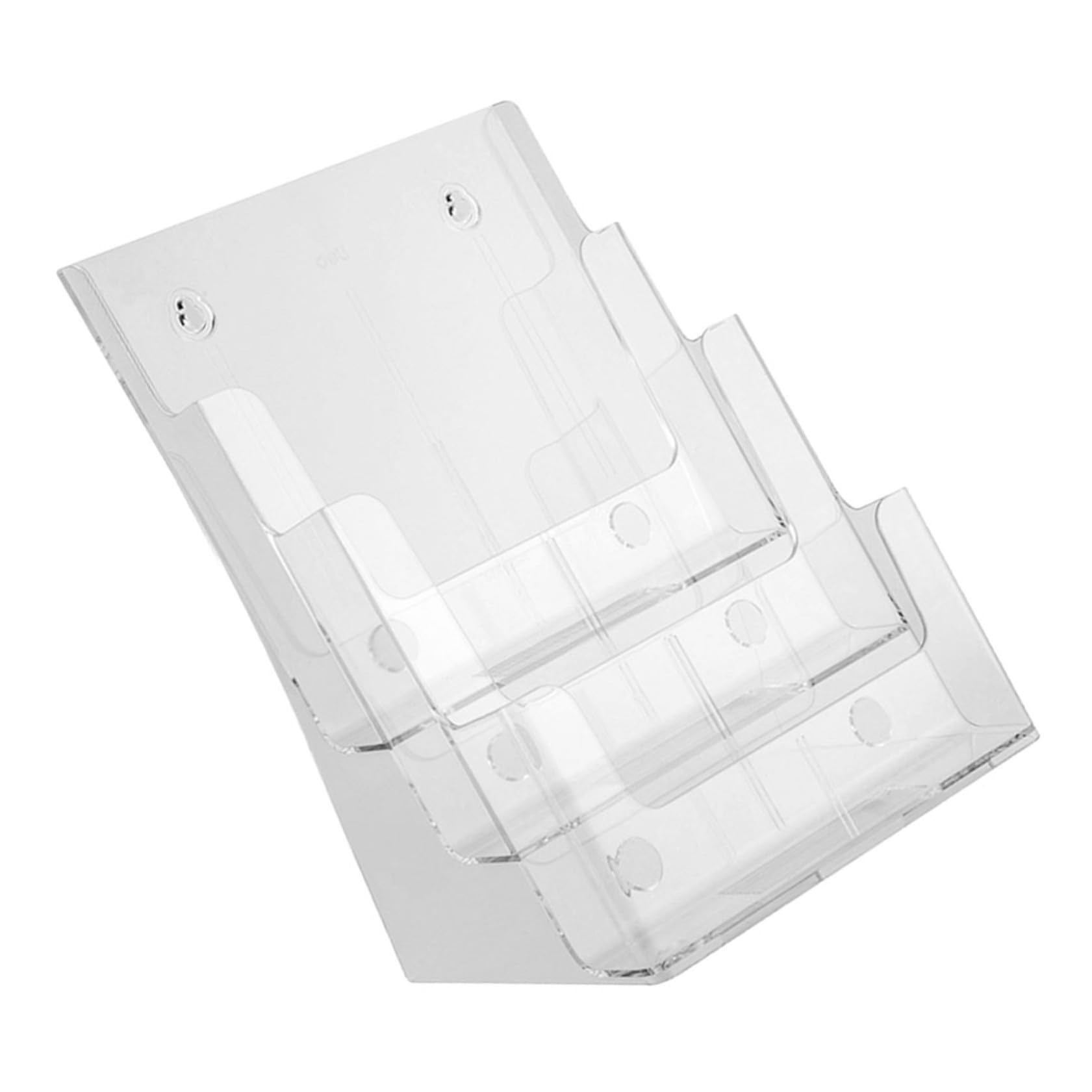 Mipcase Portadocumenti da Scrivania Acrilico a 3 Strati Trasparente, Porta Riviste e Organizer Ufficio per Archiviazione Pratica, Supporto Porta Brochure e Documenti Cartacei per Spazi