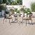 Flash Furniture Lila 3-Piece 28" Square Indoor/Outdoor Patio Table and Chairs Set, Glass Metal Bistro Table and 2 Stacking Rattan Chairs, Brown