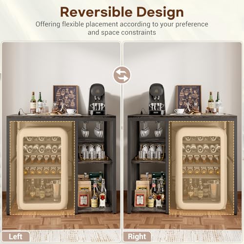 Luxury Home Bar Cabinet with Fridge