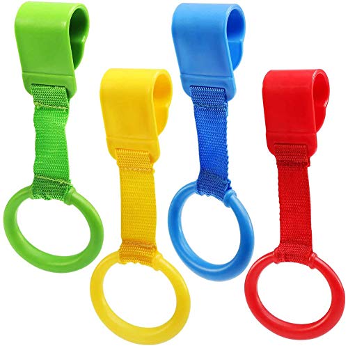 Lorcoo 4pcs Anillas para Cunas y Parques, Agarraderas para Parques Bebes Ayuda a Su Bebe a Ponerse de Pie Facilmente