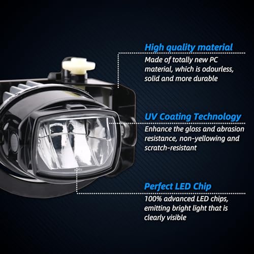 Image of LED Fog Light Assembly for 2024 2025 2026 F150 Lariat /STX /XL /XLT Ford