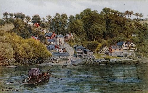Toile modern peinture Alfred Robert Quinton affiche paysage maritime salon 60x90cm