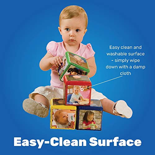 Constructive Playthings Toys Foam Stacking Blocks With Photo Pockets, 4 Piece Set Holds 24 Photos, Ages 12 Months And Up #TOP2