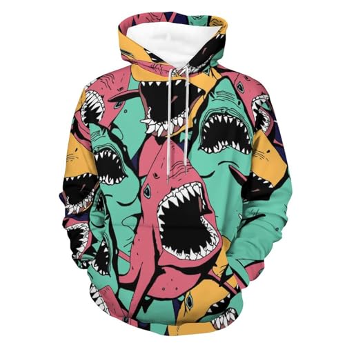Sweats À Capuche Requins Colorés UMENG Hoody Sweatshirt Manche Longue Pour Homme Femme