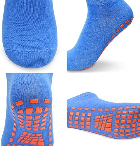 ELUTONG Anti-Skid Socks Trampoline Socks for Kids 6 Pairs Non Slip Bounce House Non Slip Socks for Teenagers 7 51j++biubkL. AC