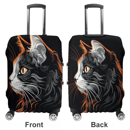 Travel Luggage Cover Elastic Suitcase Protector Anti-Scratch Washable Light And Cat Luggage Sleeve Tsa Approved Carry on Covers Baggage Cover Fits 18-32 Inch Luggages3