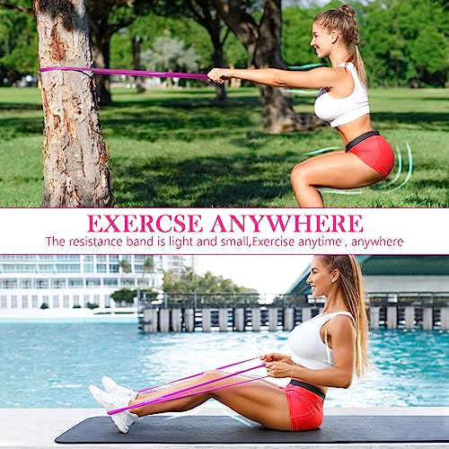 Image of Resistance Bands,Pull Up Bands,Stretching Assist Bands Set for Men & WomenPortable Exercise, Muscle Training,Physical Therapy,Exercise Workout Bands for Working Out