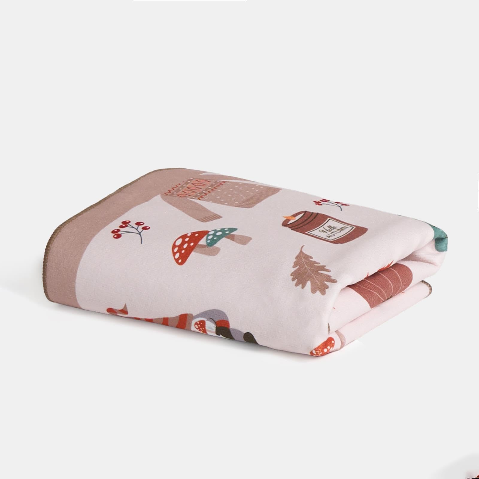 OHS 4 Pack Bath Towel for Bathroom, Ultra Soft Fade Resistant Autumn Gonk Bath Towel Large Hotel Spa Quality Pumpkin Bathroom Towels Perfect for Daily Use, Natural - 70 x 115cm