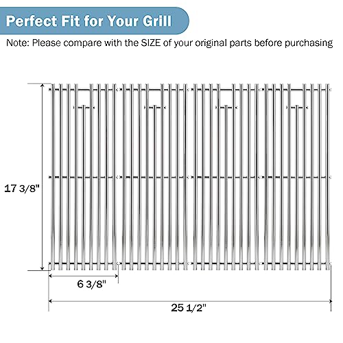Criditpid BBQ Grill Grate for Broil King Baron 440 320 340 420 S420 S320 Grill Models. 17-3/8" Heavy Duty Stainless Steel Cooking Grates for Broil-Mate, Huntington Grill. (4 Pack) by Criditpid - Image 3
