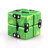 LiangCuber QY Toys Infinity Cube Fidget Toy,Hand Killing Time Transform Cubes Best for Stress and Anxiety Relief (Emerald Green)