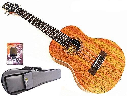 WOODNOTE Great 26" Tenor Mahogany Ukulele(ivory Inlaid) & Padding Bag/Extra Metro Tuner