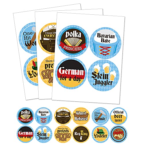 Etiquetas de nombre Oktoberfest: juego de 12 insignias para fiestas de la cerveza