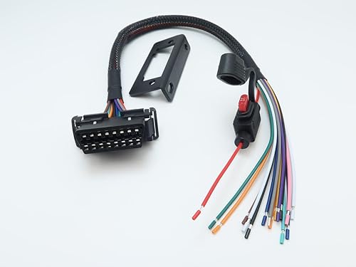 Miniatura 2 de Cable hembra de la coleta del puerto 16pin OBD2 OBDII con el fusible 10A