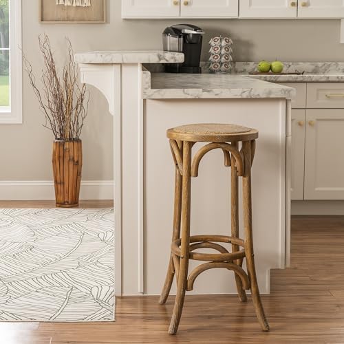 Linon Stool, Brown