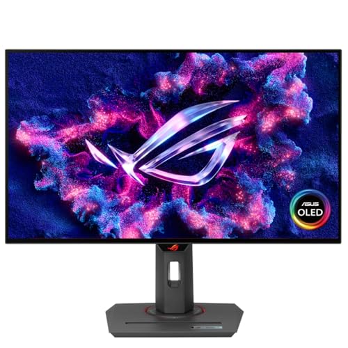 ASUS ROG Strix OLED XG27AQDPG, Monitor Gaming da 26,5' Quad HD QD-OLED (2560 x 1440), 0,03ms (GTG), 500Hz, Anti Sfarfallio, Compatibile G-SYNC, HDMI, DisplayPort, Hub USB, DisplayWidget Center, Nero