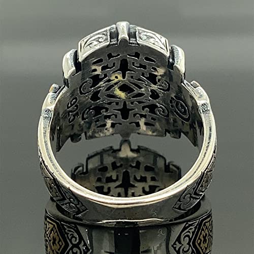 Miniatura 6 de Men Handmade Ring, Oval Onyx Stone Ring, Onyx Gemstone Ring,Ottoman Men Sterling Silver Ring, Turkısh Handmade 925k Sterling Silver Ring