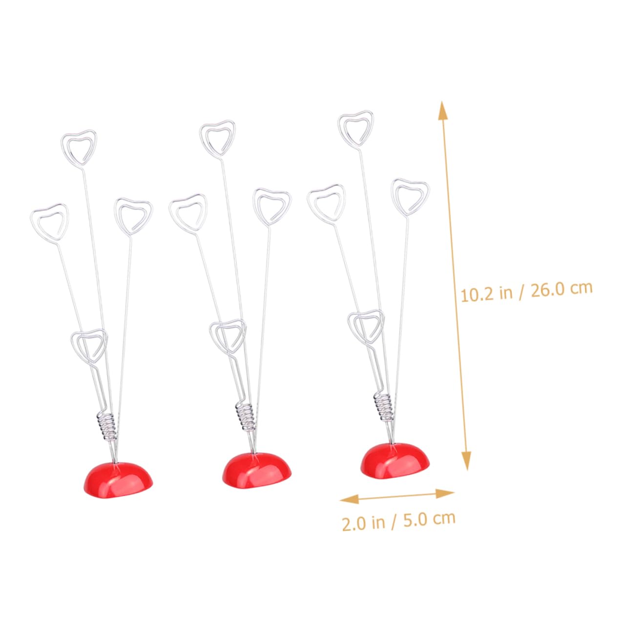 Clip para Notas de Mesa Ranura Porta Tarjetas de 3 Piezas Forma de Corazón para Organización y Estilo