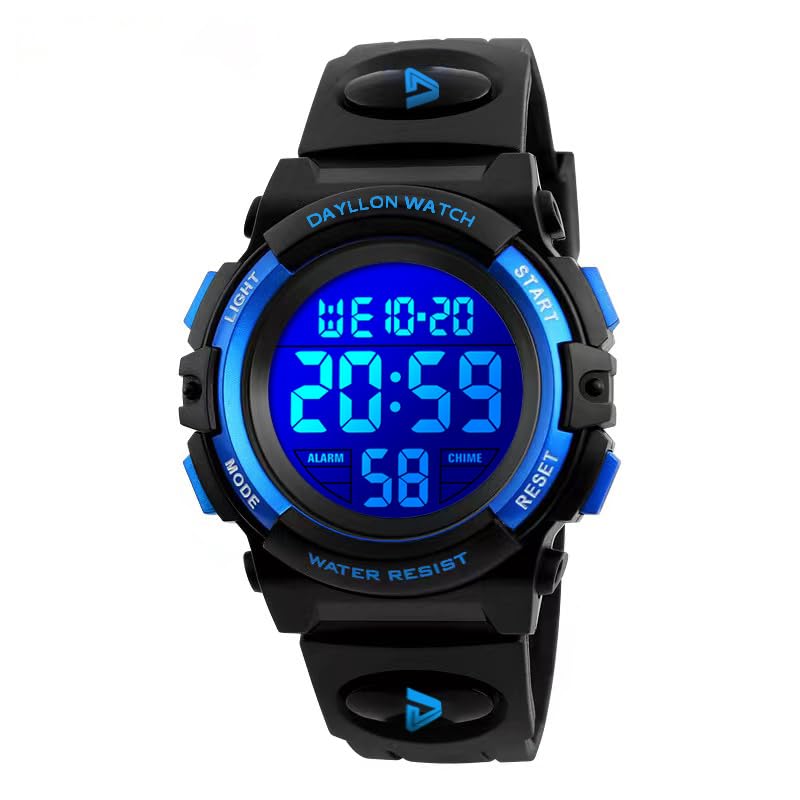 Image of Dayllon Kids Digital Watch Boys Outdoor Sports 50M Waterproof Girls Watches Alarm Clock 12 /24 H Stopwatch Calendar for Ages 3-15 Boy Girl Wristwatch Kids Gift