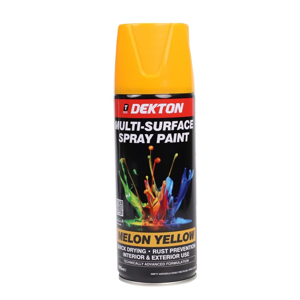 Quick-Dry Aerosol Spray Paint, Interior And Exterior Usage – Paint Yellow for Metal, Wood, and Plastic |Rust Prevention|Ideal for Fixtures Furniture's Components Projects