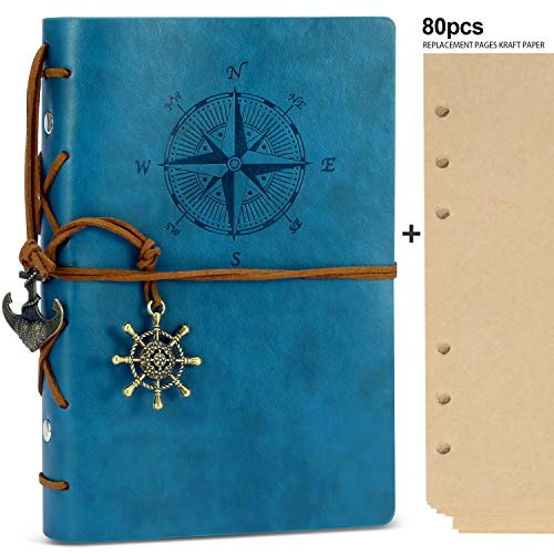 Rymall New Vintage Magique Key String Notebook Journal Blank Agenda Jotter Cahier Corde Vintage Intimate Diary,bleu