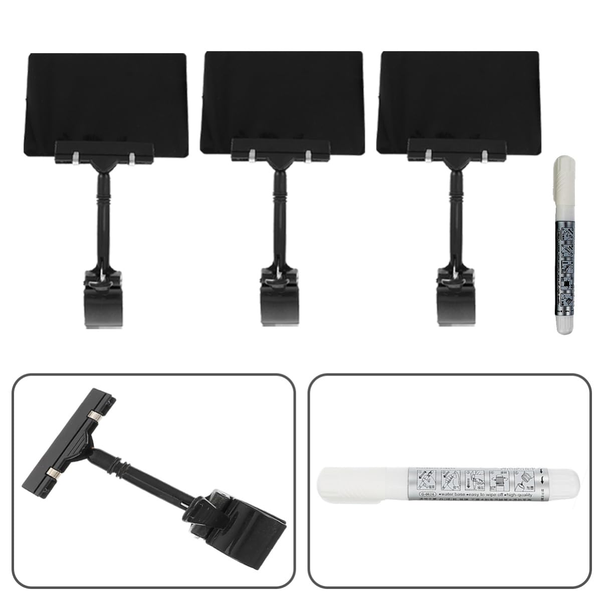 Operitacx 18stücke Teiliges Pvc Preishalter Mit Clips Wiederverwendbare Wasserfeste Preisschilder Für Obstläden Erasierbare Tafel Mit Kreide Praktisch Und Einfach Zu Bedienen